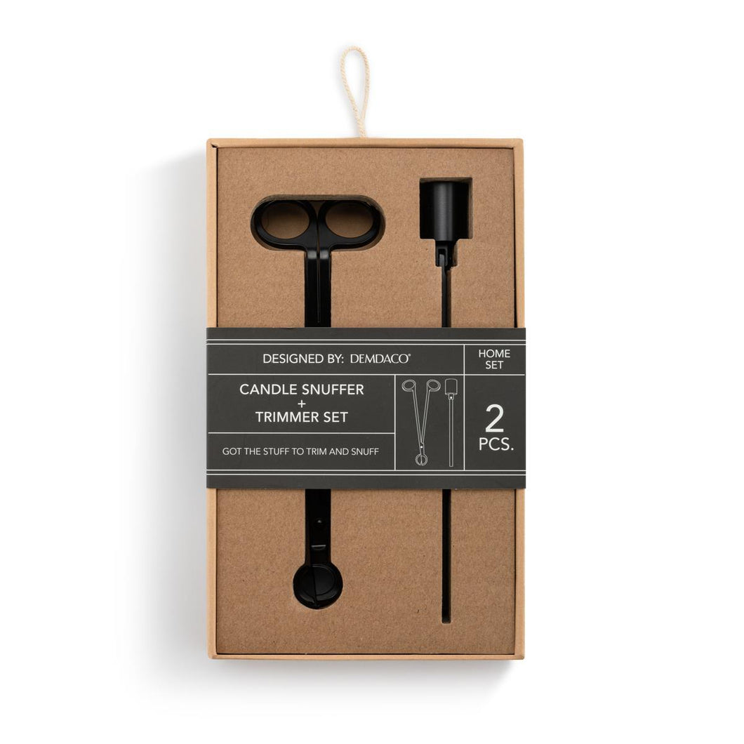 Black Candle Snuffer and Trimmer Set - 7in
