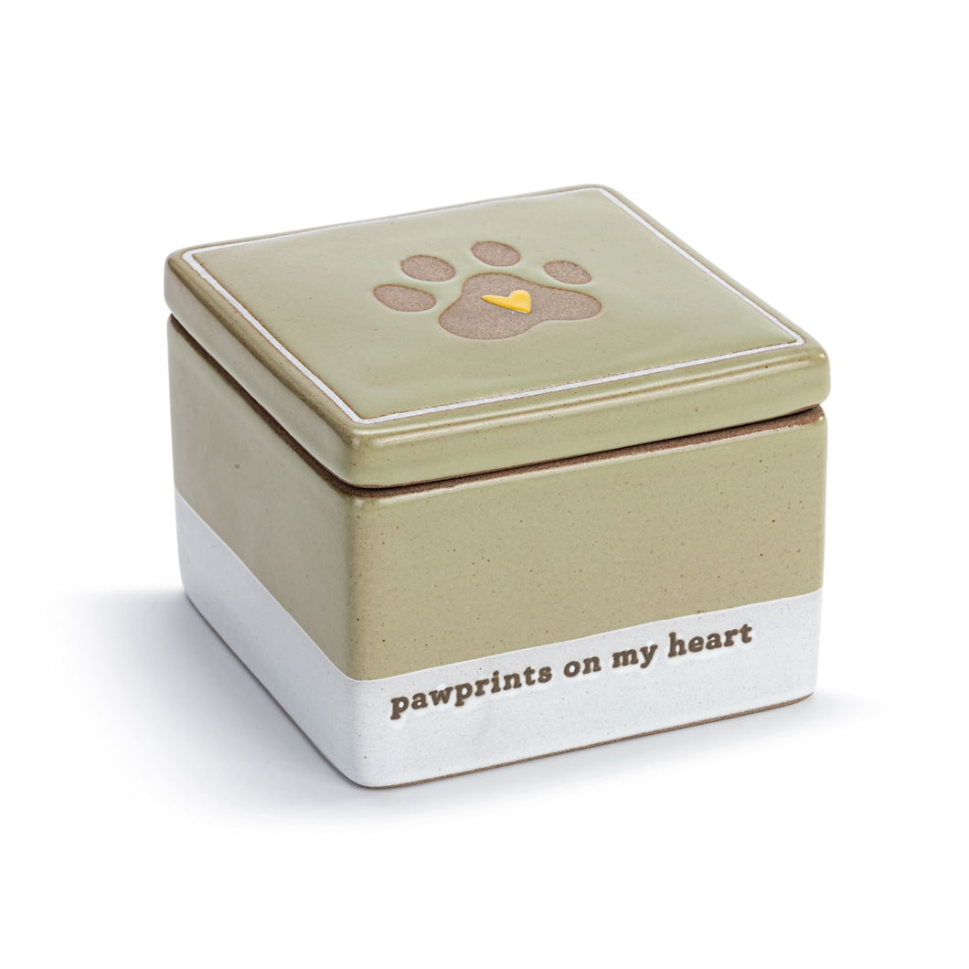 Paw Prints Inspired Keepsake Box - 4in