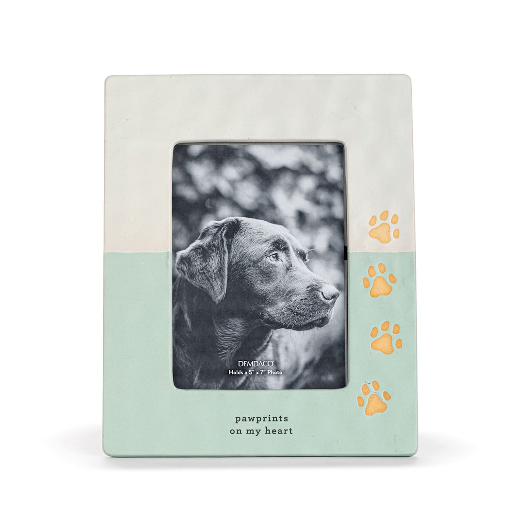 Inspired Paw Prints Ceramic Frame - 5x7in