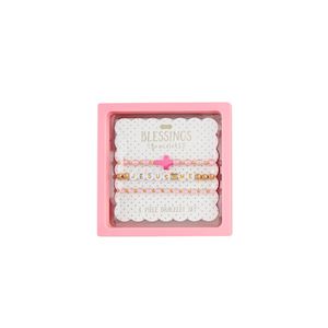 Pink Cross Beaded Bracelets