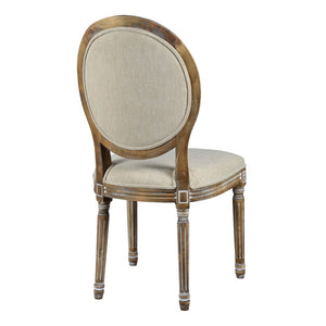 Meg Tufted Side Chair (French Linen)