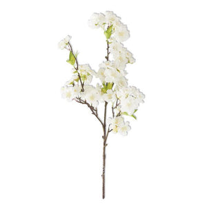 18 Inch White Cherry Blossom Spray
