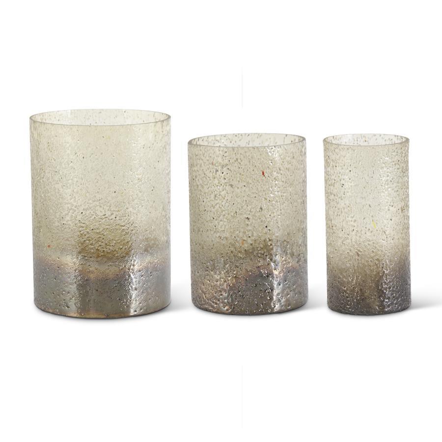 Brown & Copper Ombre Glass Container