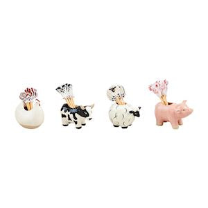 Farm Animal Toothpick Caddy Sets