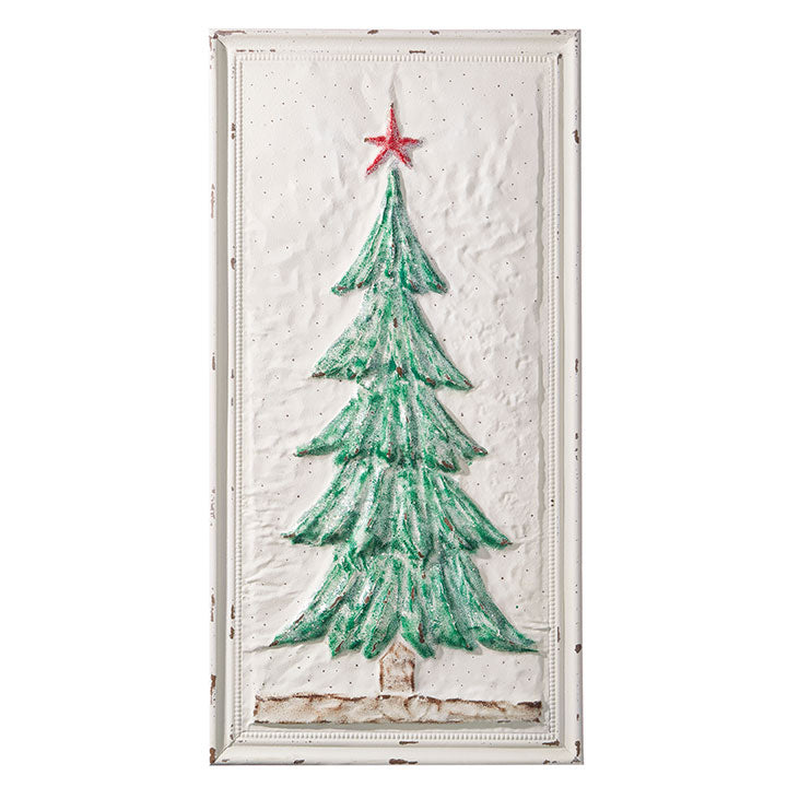 Glittered Tree with Star Wall Art