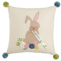 Happy Bunny Embroidery Pillows