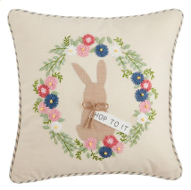 Hop Bunny Embroidery Pillows