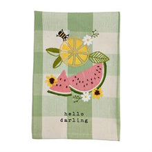 Load image into Gallery viewer, Fruity Floral Check Towels
