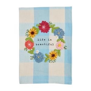 Fruity Floral Check Towels