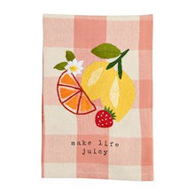 Load image into Gallery viewer, Fruity Floral Check Towels
