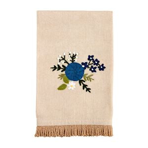 Blue Rose Bundle Embroidery Towel