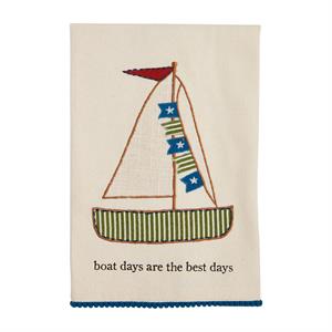 Boat Days Applique Towel