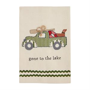 Gone To Lake Applique Towel