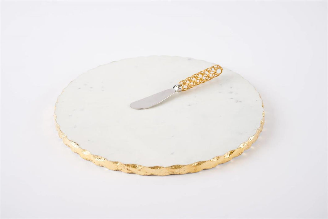 Gold Edge Marble Board Set