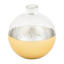 Load image into Gallery viewer, Glass &amp; Gold Vases
