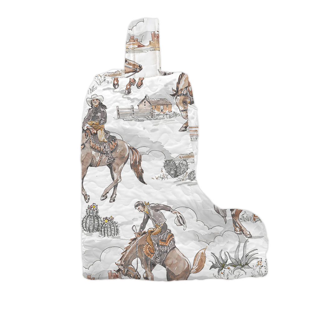 Birdie Neutral Quilted Boot Bag