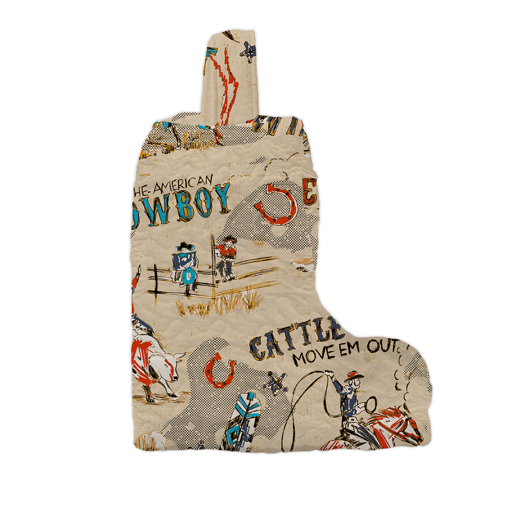 Cattle Drive Linen Quilted Boot Bag