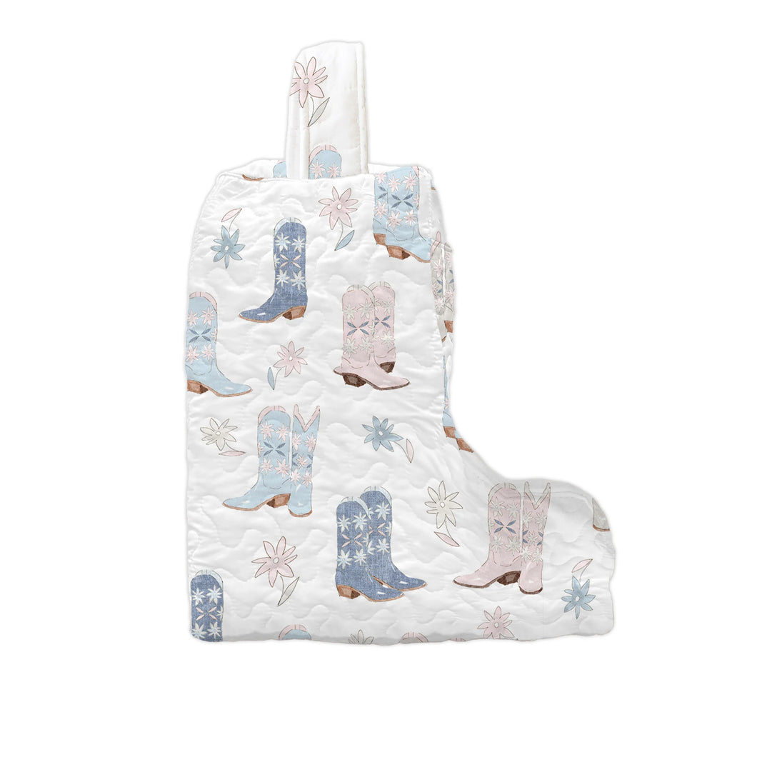 Daisy Boots Pastel Quilted Boot Bag