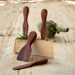 Wooden Cheese Serving Set of 4