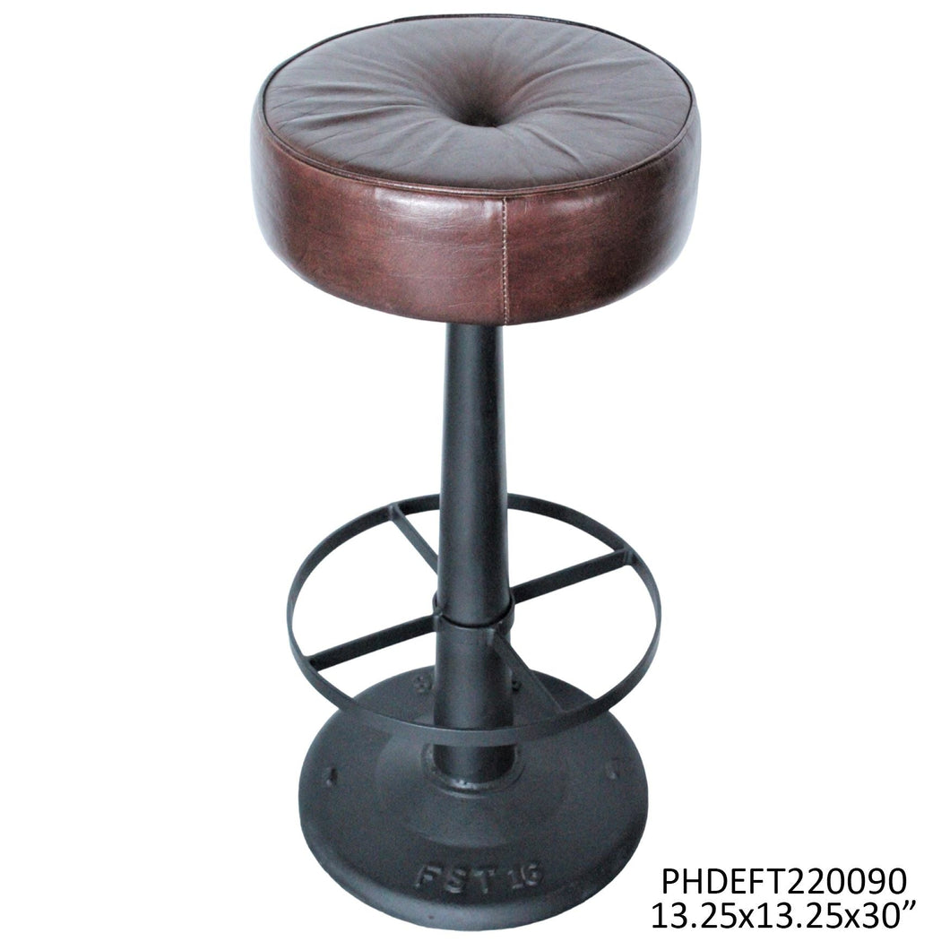 Leather Upholstered Bar Stool