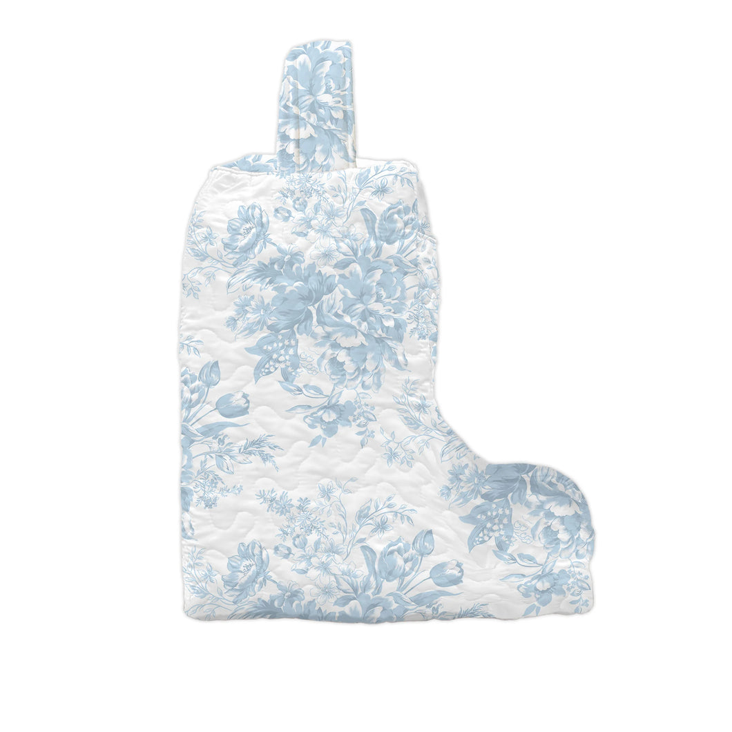 Rose Toile Blue Quilted Boot Bag