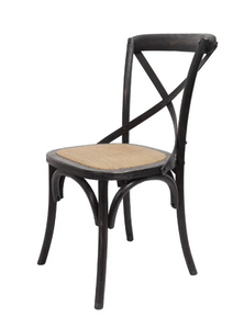 Brody X-Back Side Chair (Black Wash)