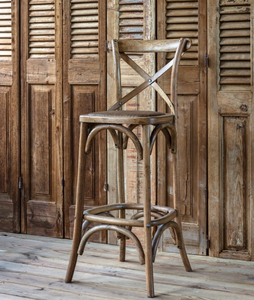 Cross Back Bar Stool