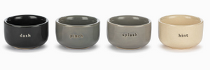 Neutral Tones Mini Pinch Bowls 4 Assorted - 2in