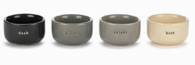 Neutral Tones Mini Pinch Bowls 4 Assorted - 2in