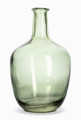 Green Glass Medium Vase