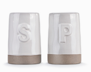 White Gather Round Salt & Pepper Set of 2 - 2x3in