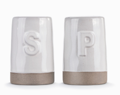 White Gather Round Salt & Pepper Set of 2 - 2x3in