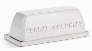White Spread Goodness Butter Dish - 3x7in