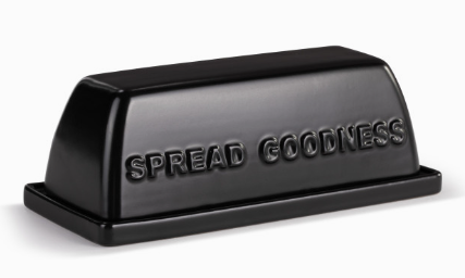 Black Spread Goodness Butter Dish - 3x7in