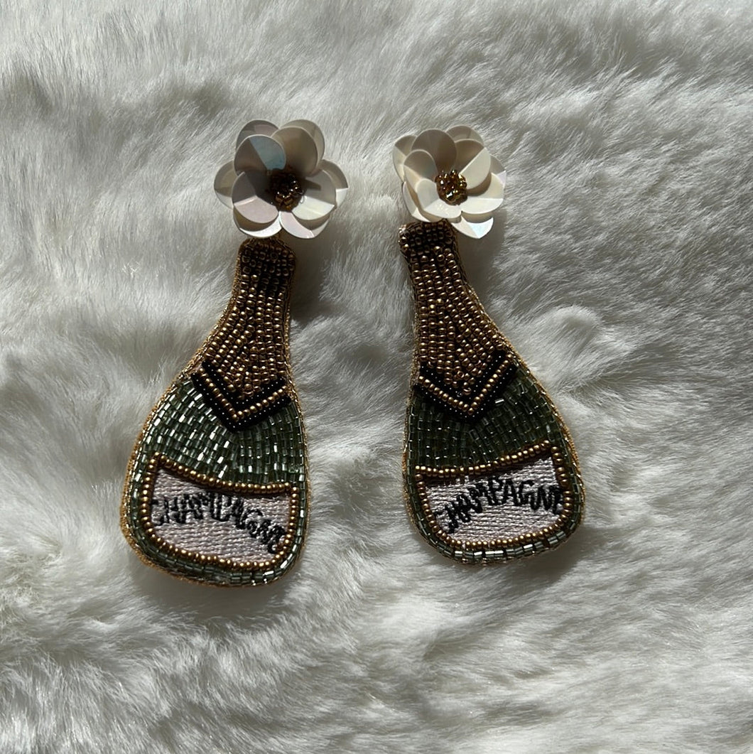 Beaded Bottle Earrings