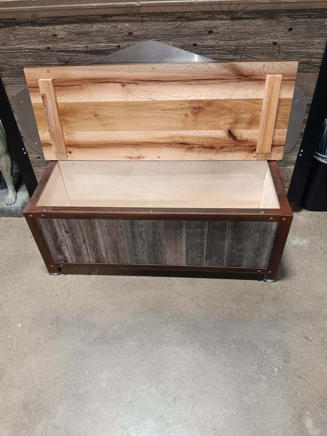 Flat Iron Storage Bench