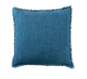 Stonewashed Linen Pillow w/ Fringe