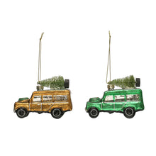 Load image into Gallery viewer, Glass Vintage Vehicle Ornament
