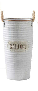 Metal Ribbed Garden Buckets