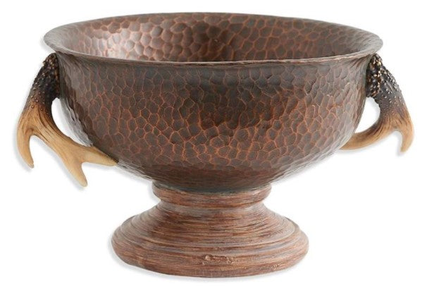 Copper Hammered Short Vase