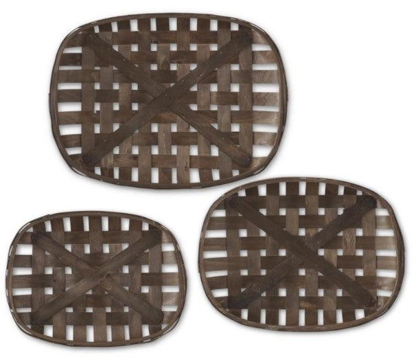 Rounded Rectangular Brown Tray