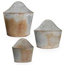 Load image into Gallery viewer, Oversized Rusty Galvanized Wall Planter
