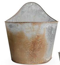Load image into Gallery viewer, Oversized Rusty Galvanized Wall Planter
