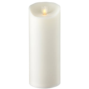 Moving Flame Ivory Pillar Candle- 3.5"x9"