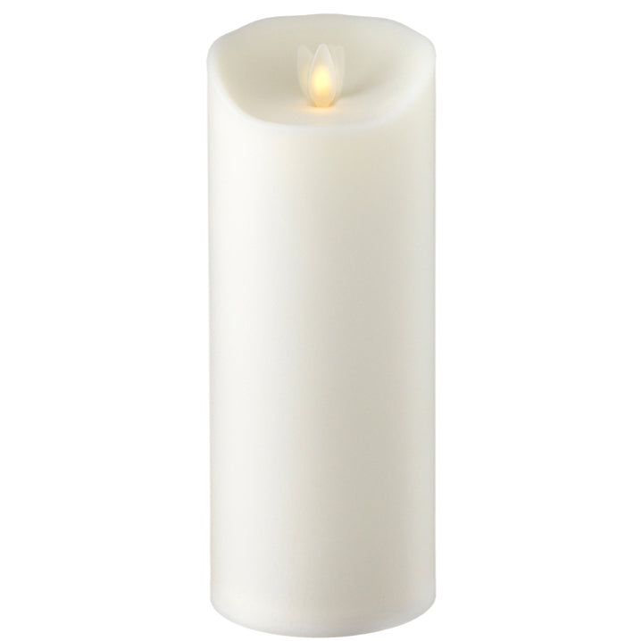 Moving Flame Ivory Pillar Candle- 3.5