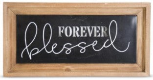 Wood Framed Metal Wall Art