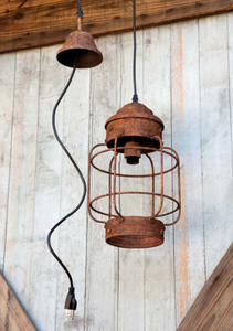 Salvaged Lantern Hanging Light Fixture