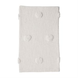 Cream Tufted Dot Throw