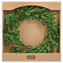 Load image into Gallery viewer, Preserved Flax Boxwood Wreath
