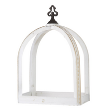 Load image into Gallery viewer, 21&quot; White Distressed Open Lantern
